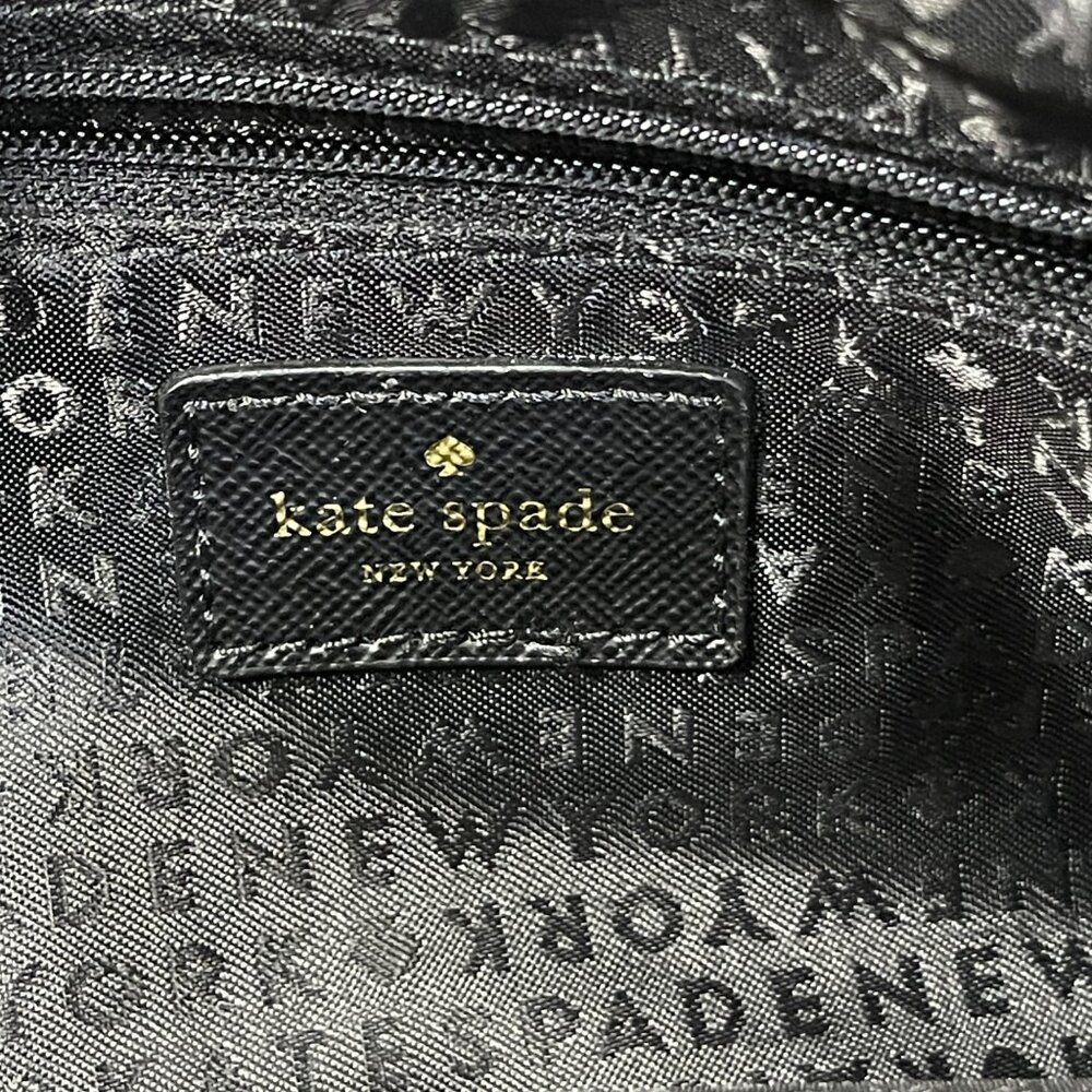 Kate Spade Crossbody Bag Purse Nylon Black Small Gold Hardware - Picture 7 of 10